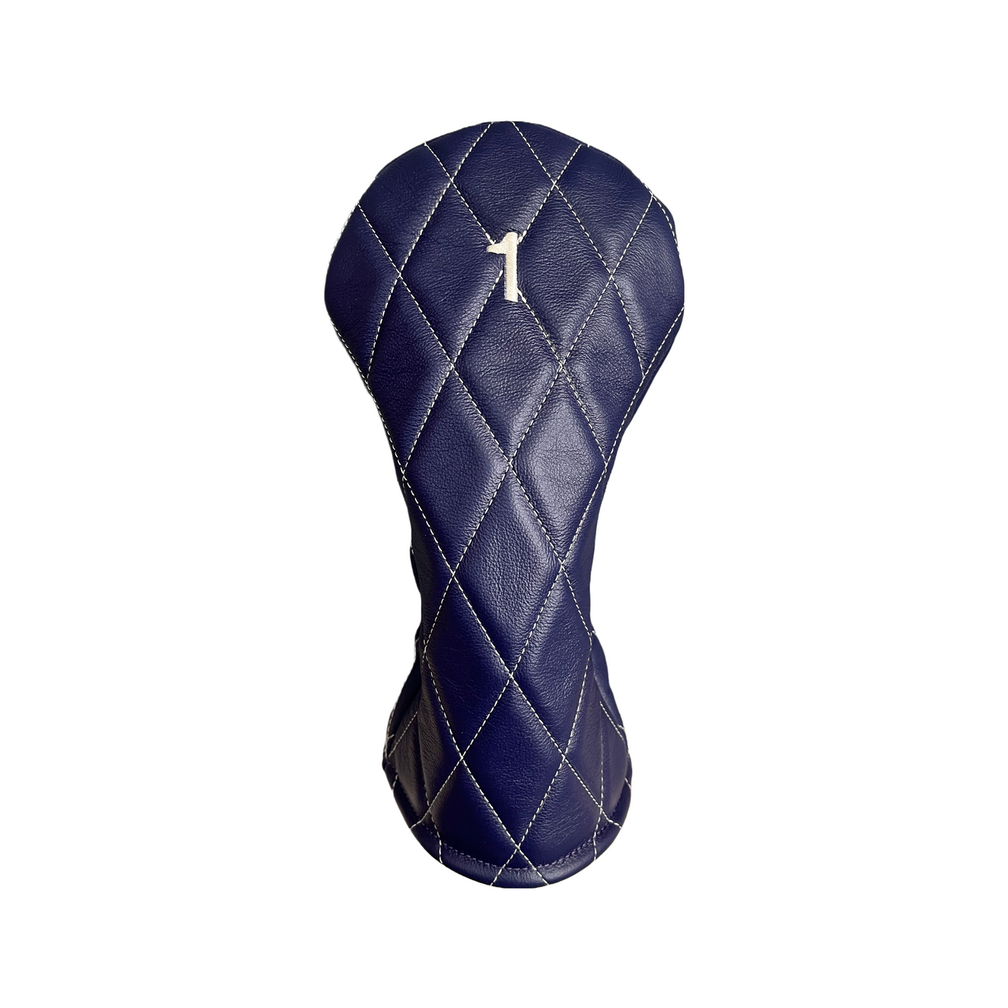 Aubergine Leather Quilted with Ivory Stitching