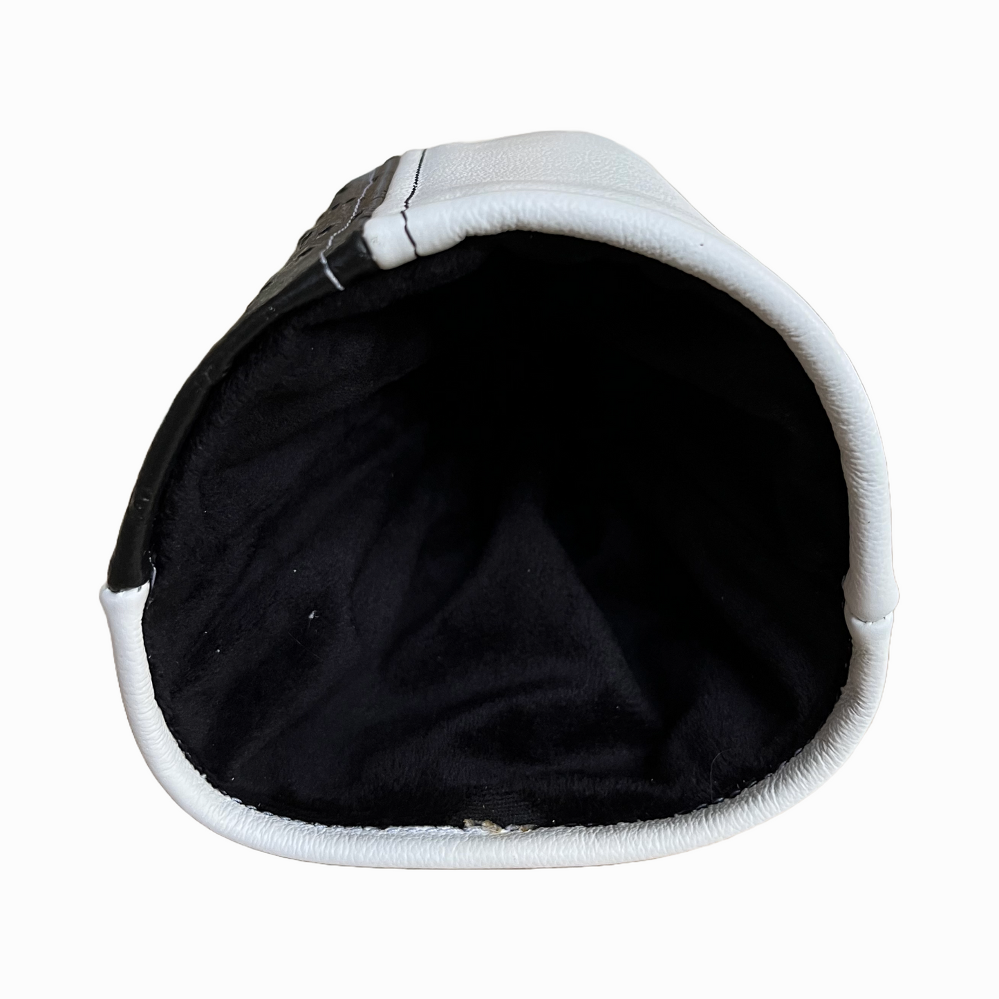Black Ostrich with Smooth Marshmallow Leather