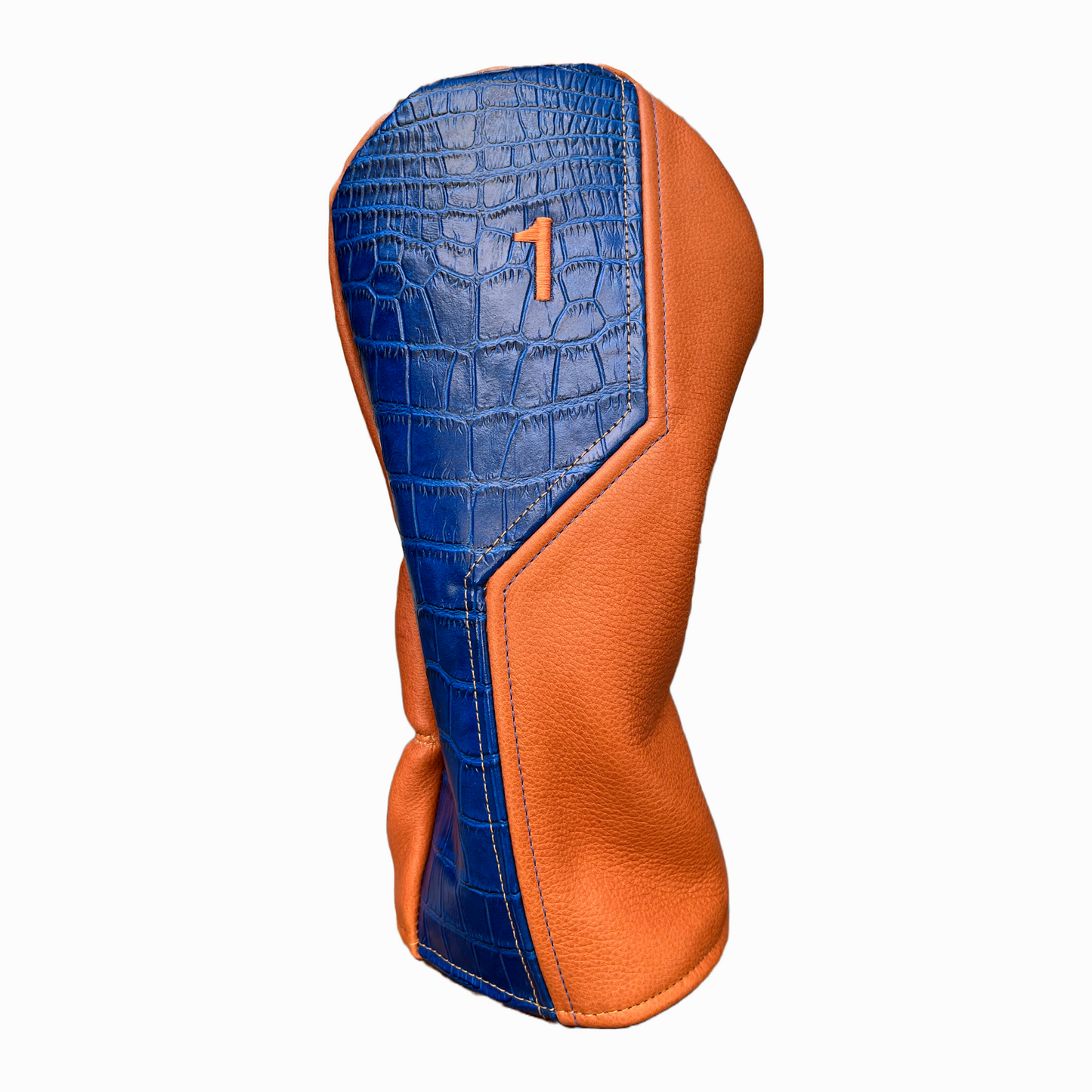 Limited Edition - Royal Blue Croc with Pebbled Butterscotch Leather 4-Piece Set