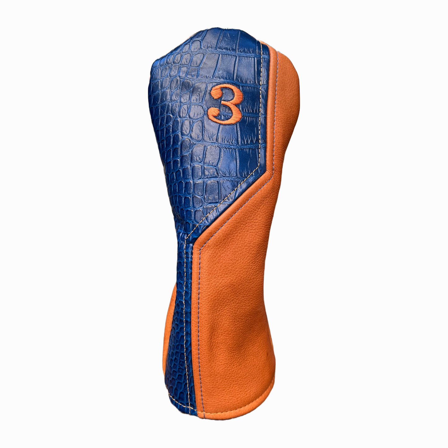 Limited Edition - Royal Blue Croc with Pebbled Butterscotch Leather 4-Piece Set