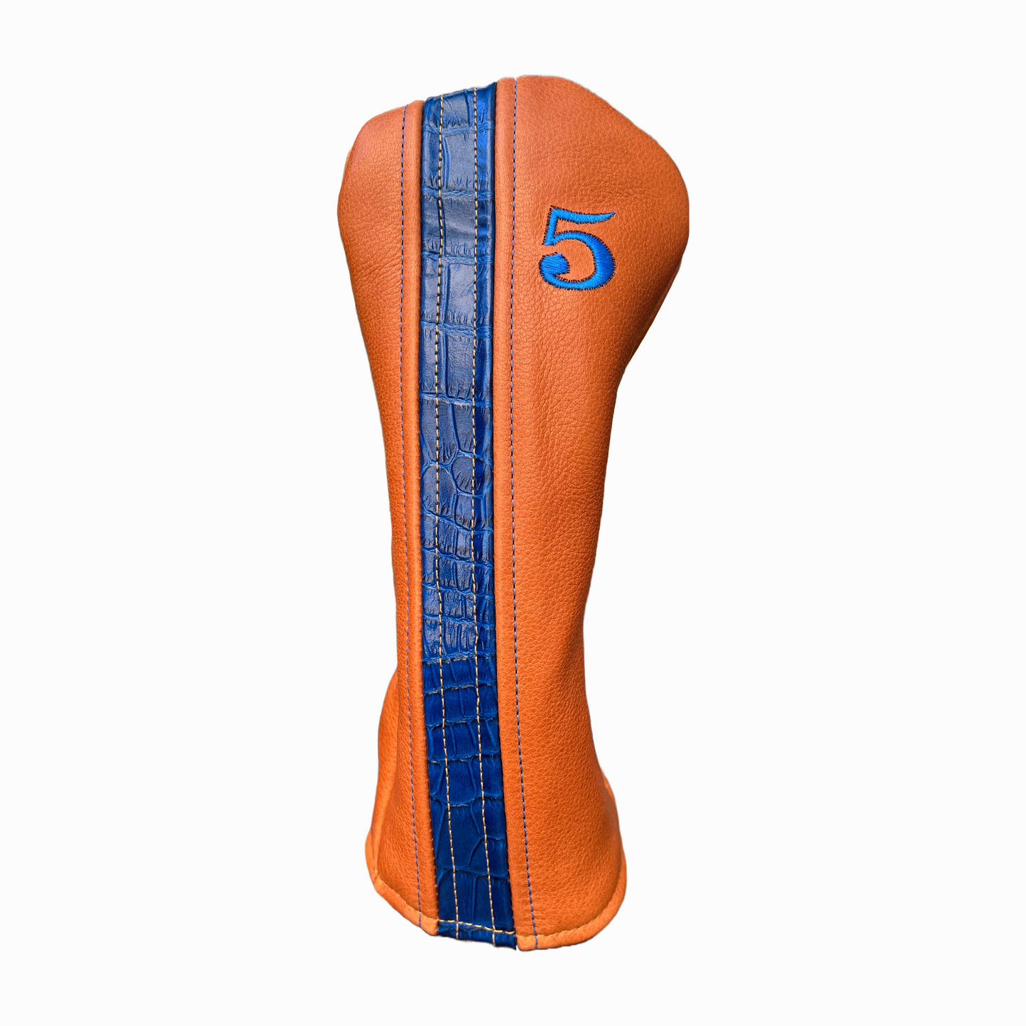 Limited Edition - Royal Blue Croc with Pebbled Butterscotch Leather 4-Piece Set