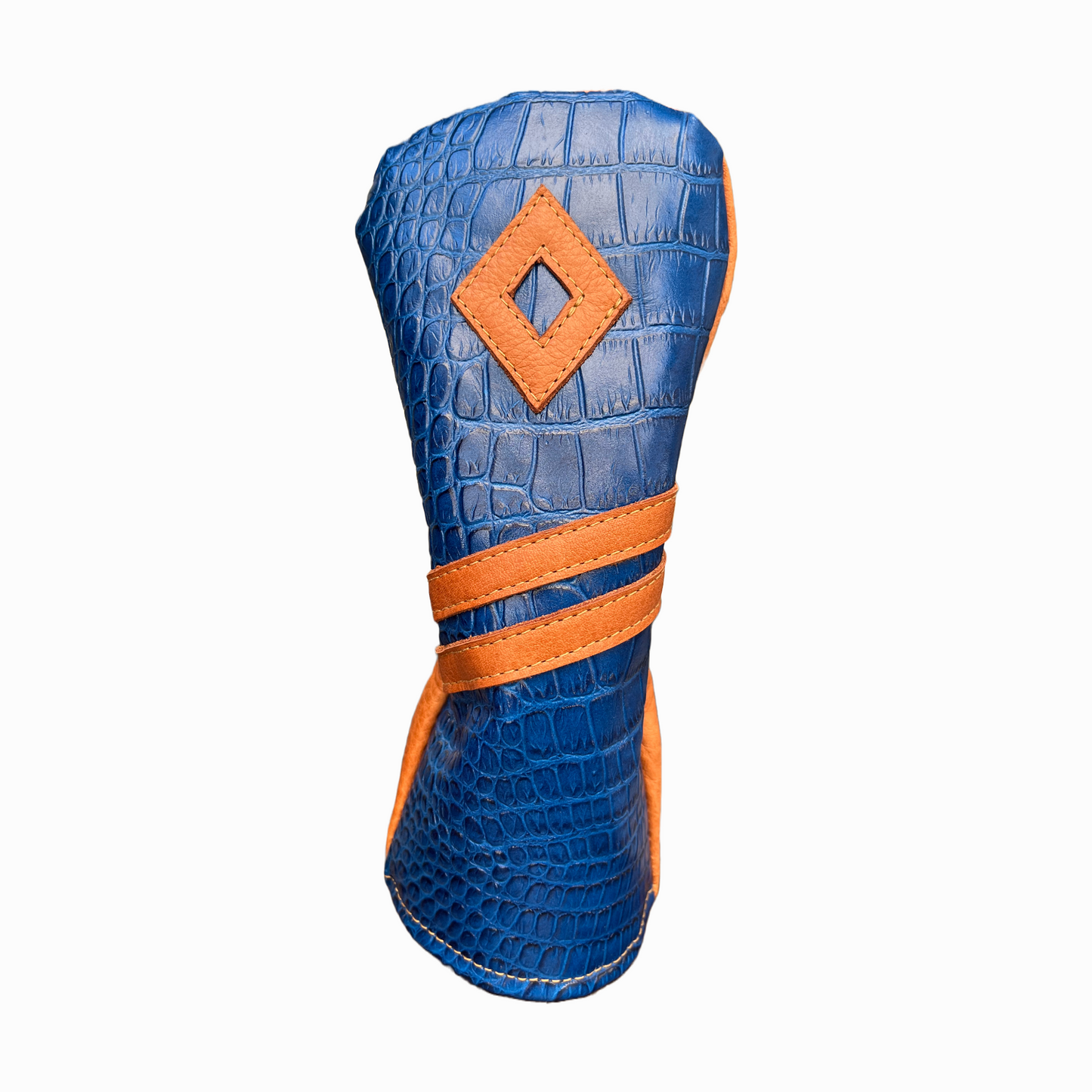 Limited Edition - Royal Blue Croc with Pebbled Butterscotch Leather 4-Piece Set