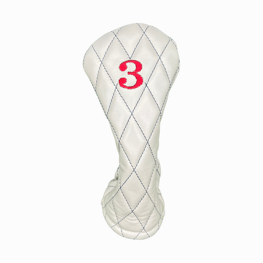 Light Grey Leather Quilted Hybrid with Navy Stitching and Red 3
