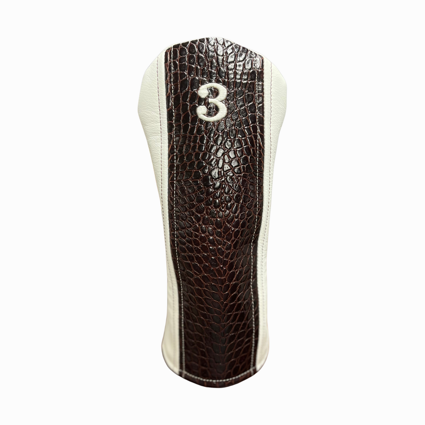 Mahogany Croc with Smooth Marshmallow Leather