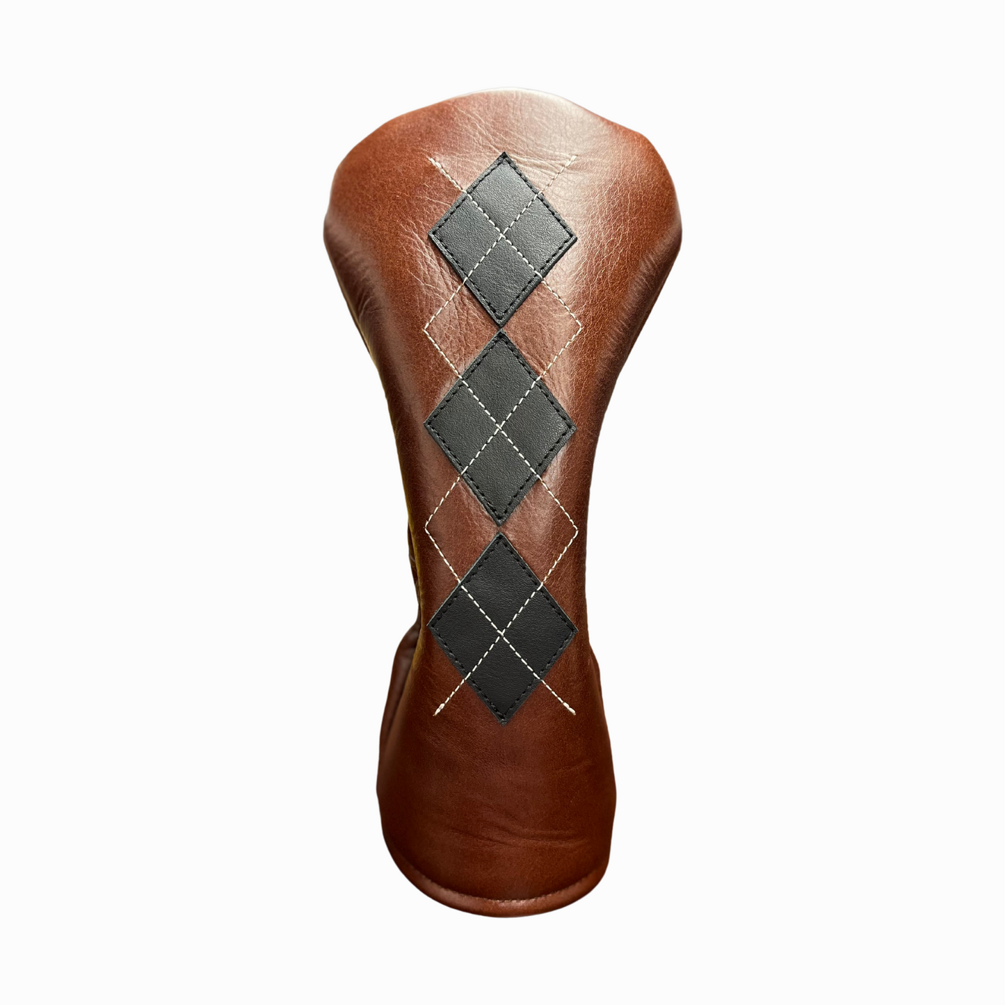 Cognac and Smooth Black Leather with Ivory Stitching 4-Piece Set