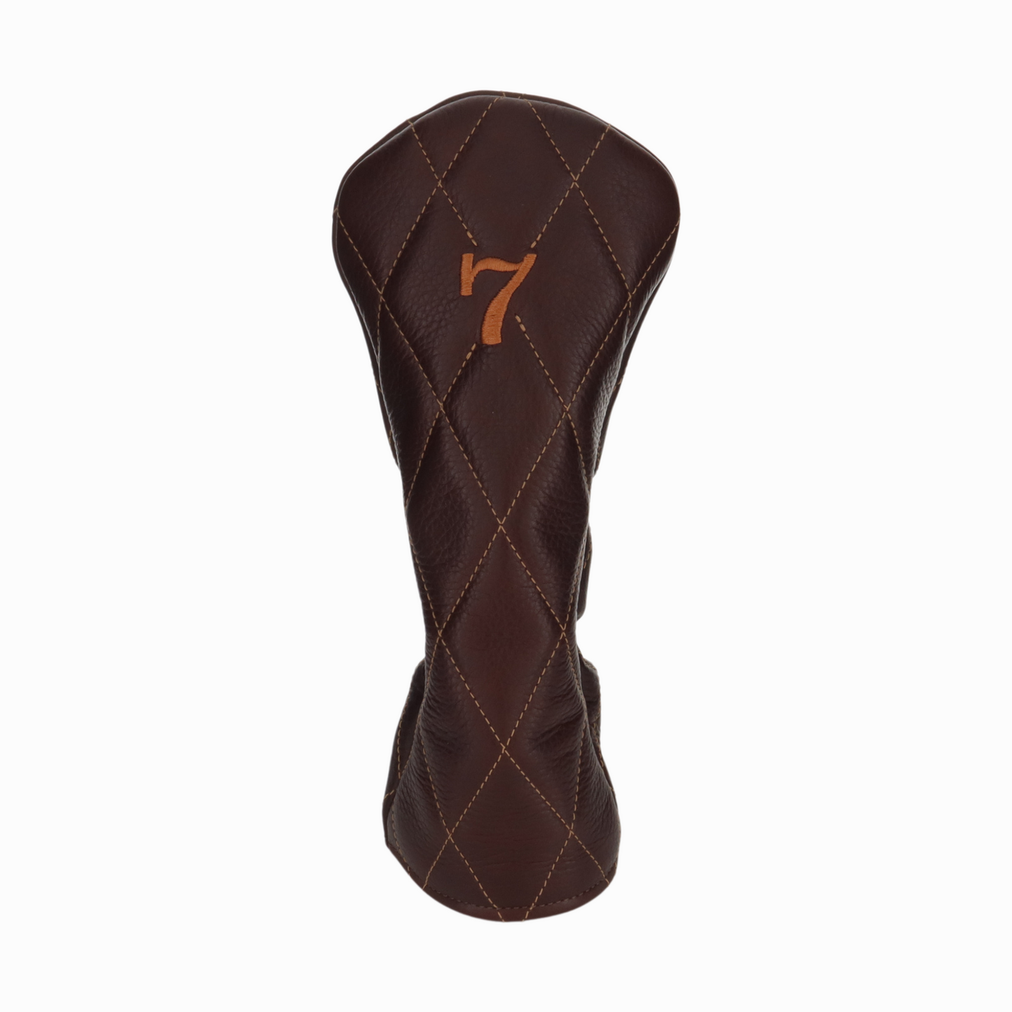 Pebbled Dark Chocolate Leather Quilted with Bourbon Stitching