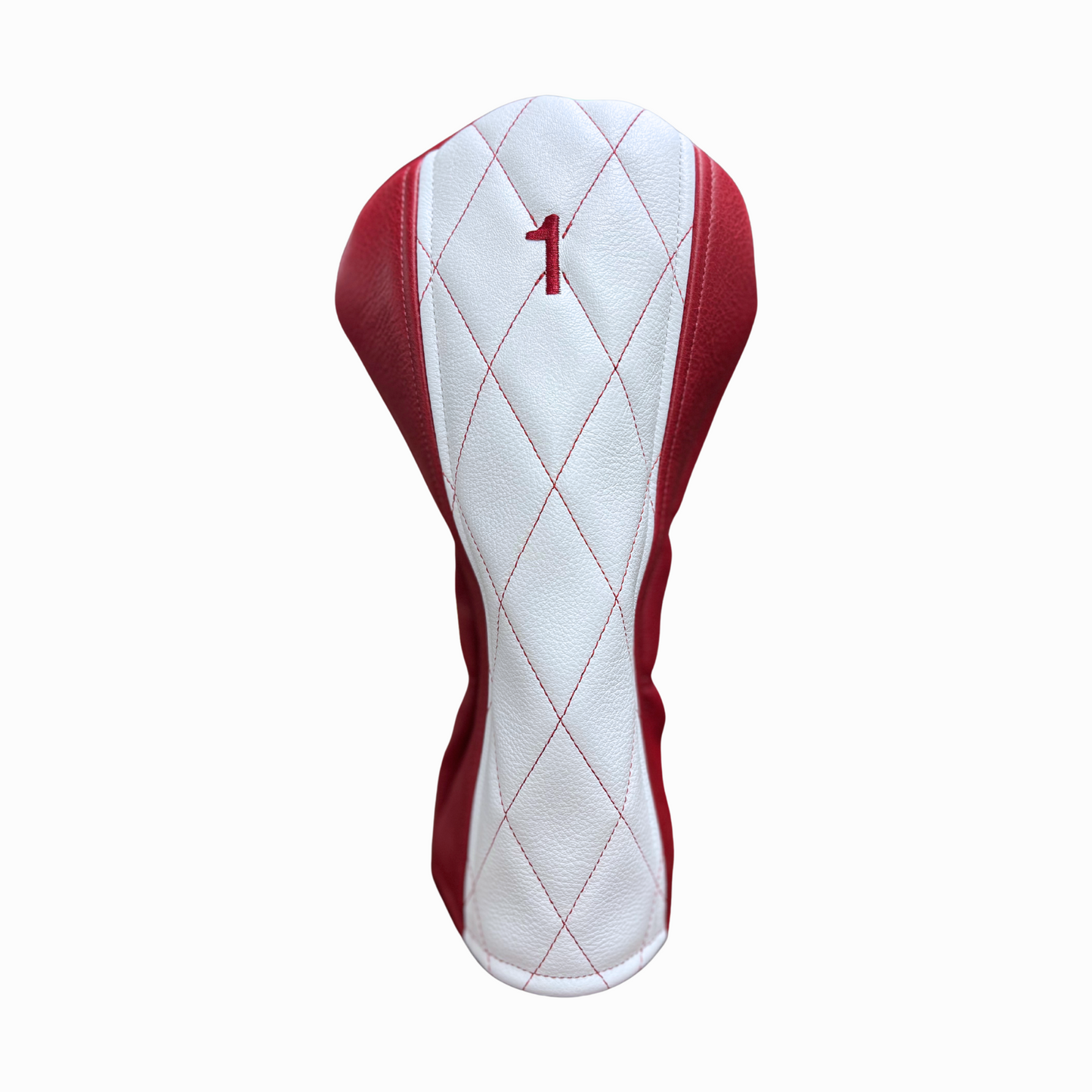Pebbled Crimson and Pebbled White Leather Quilted