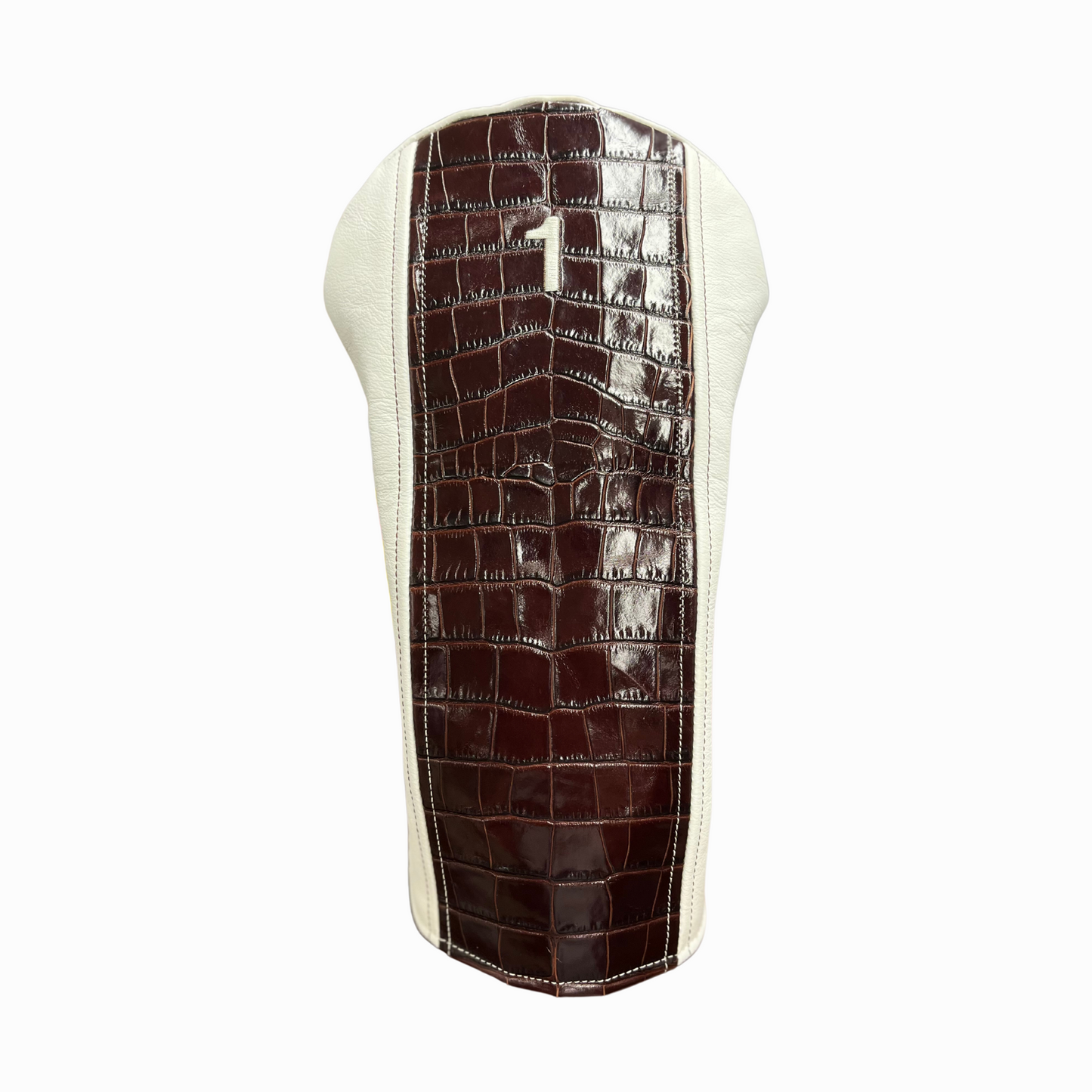 Mahogany Croc with Smooth Marshmallow Leather
