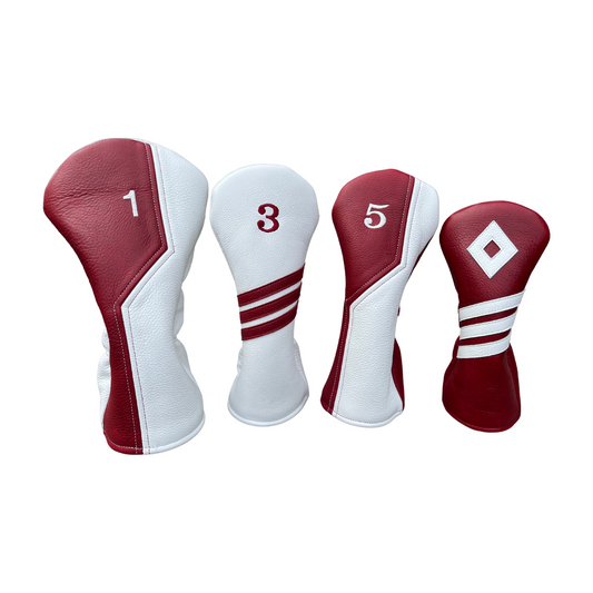 Pebbled Crimson with Pebbled White Leather
