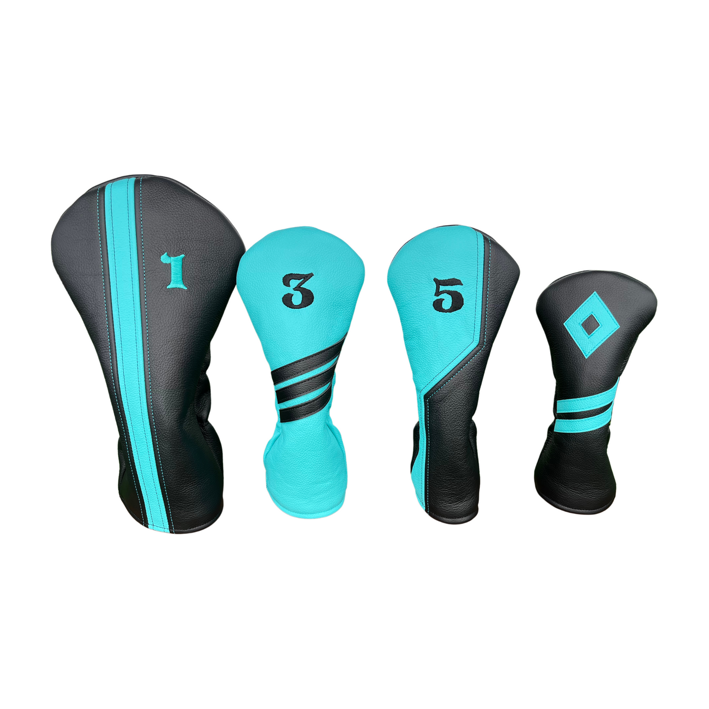 Pebbled Teal with Pebbled Black Leather