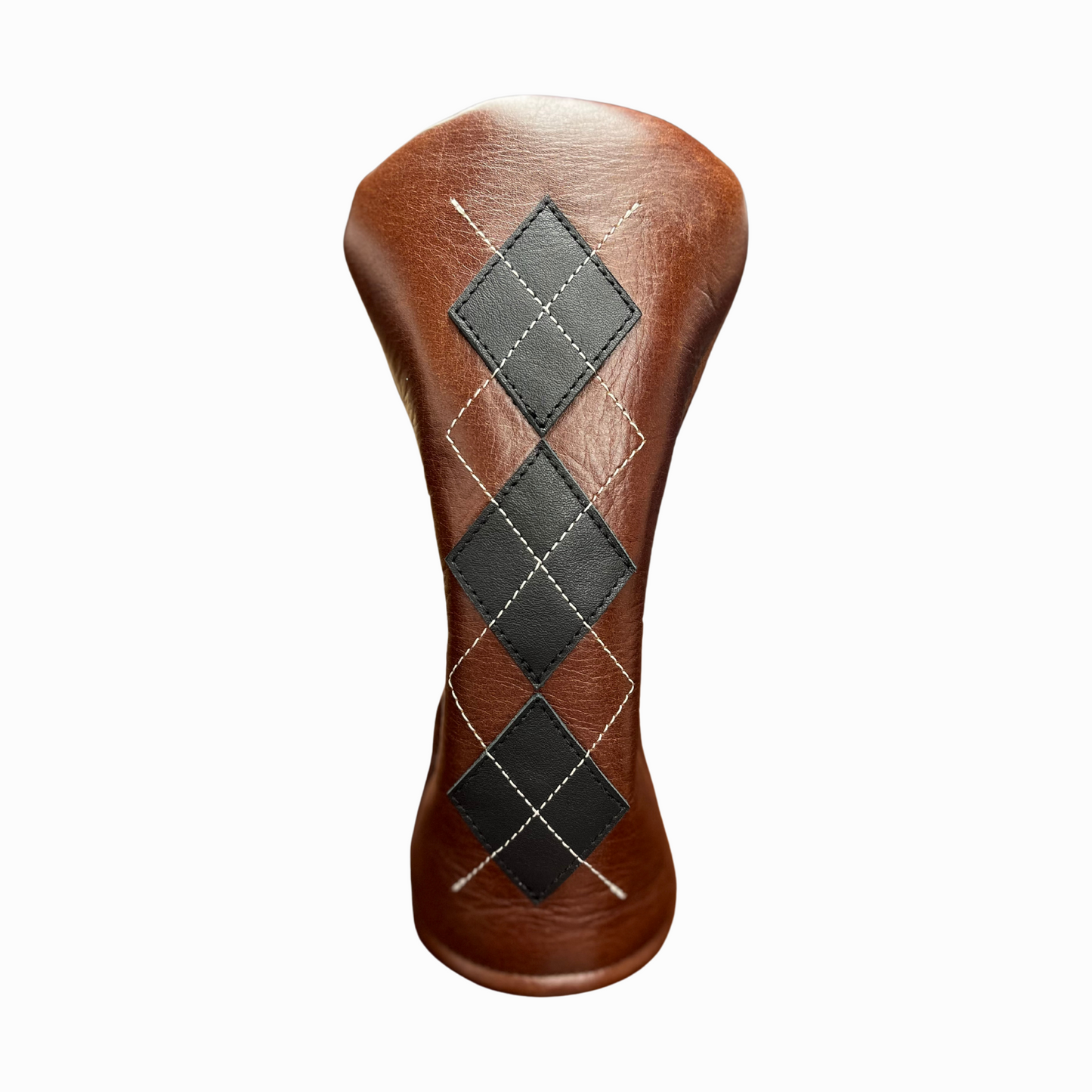 Cognac and Smooth Black Leather with Ivory Stitching 4-Piece Set