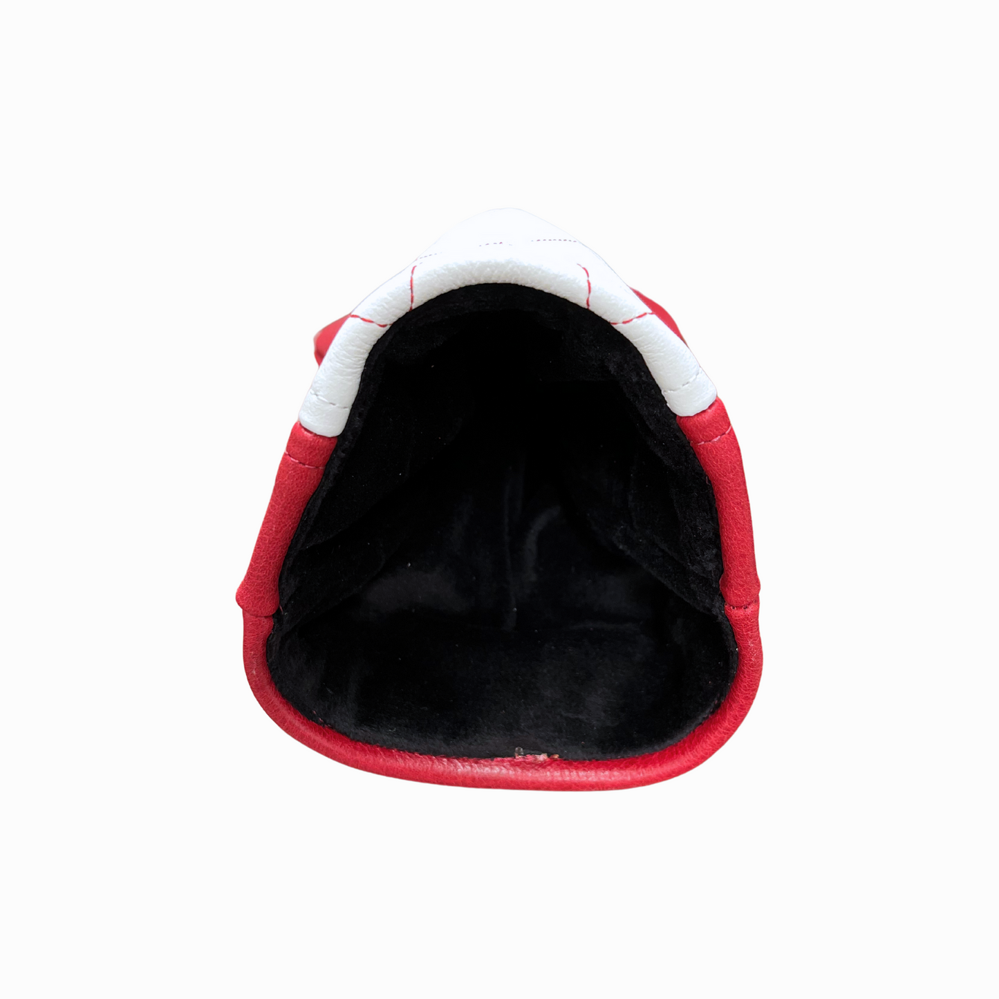 Pebbled Crimson and Pebbled White Leather Quilted