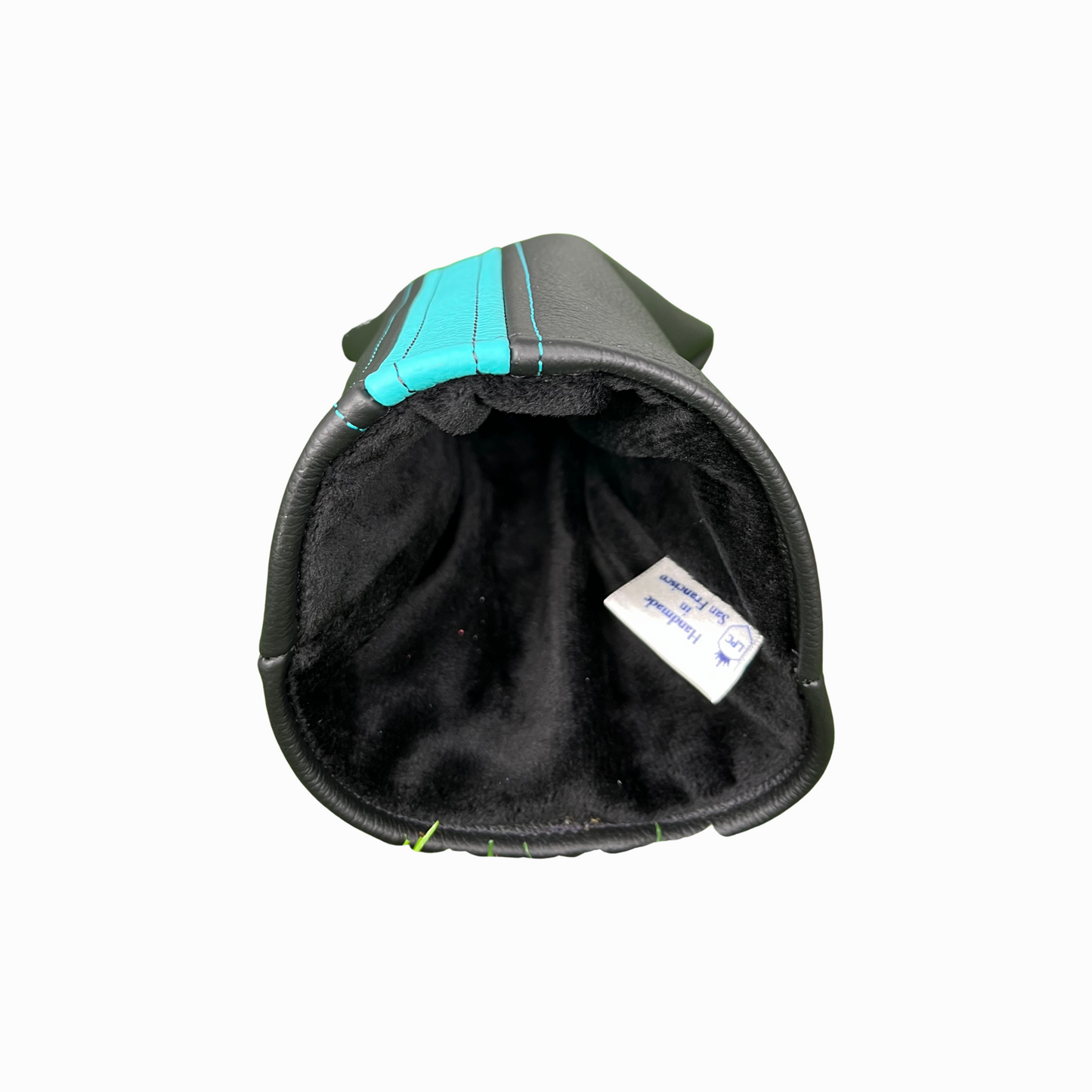 Pebbled Teal with Pebbled Black Leather