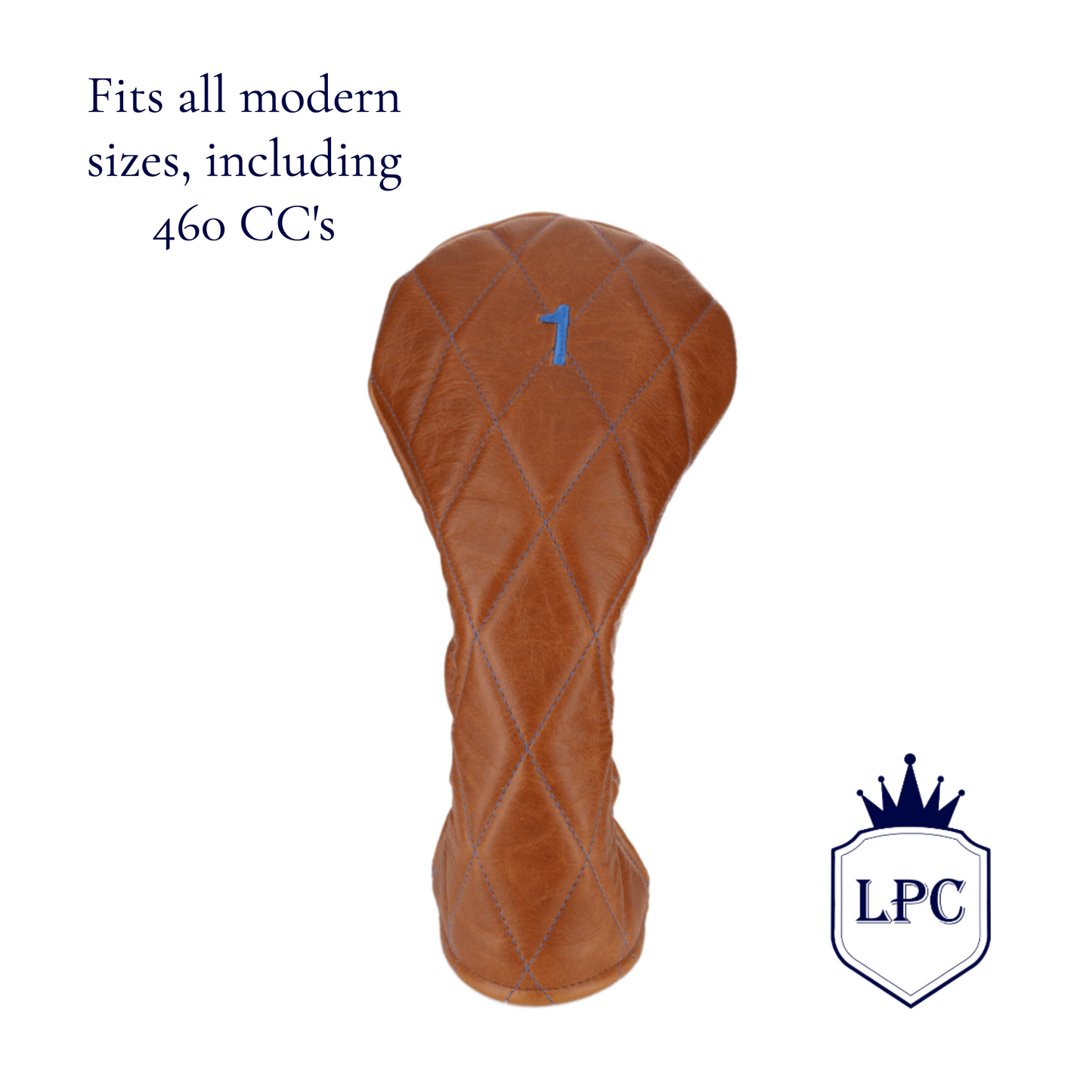 Limited Edition - Butterscotch Leather Quilted with Royal Blue Stitching