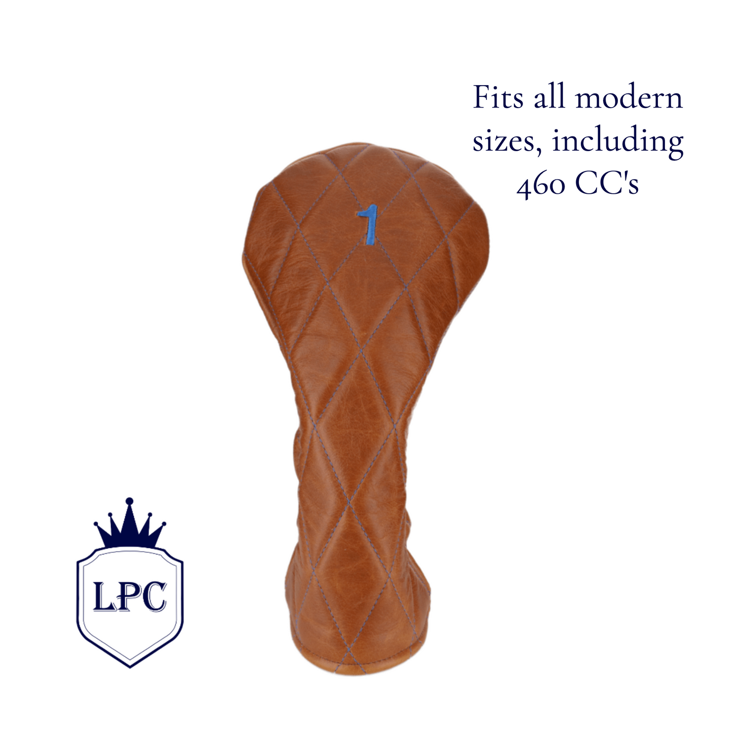 Limited Edition - Butterscotch Leather Quilted with Royal Blue Stitching