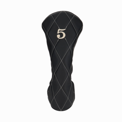 Smooth Charcoal Leather Quilted with Ivory Stitching