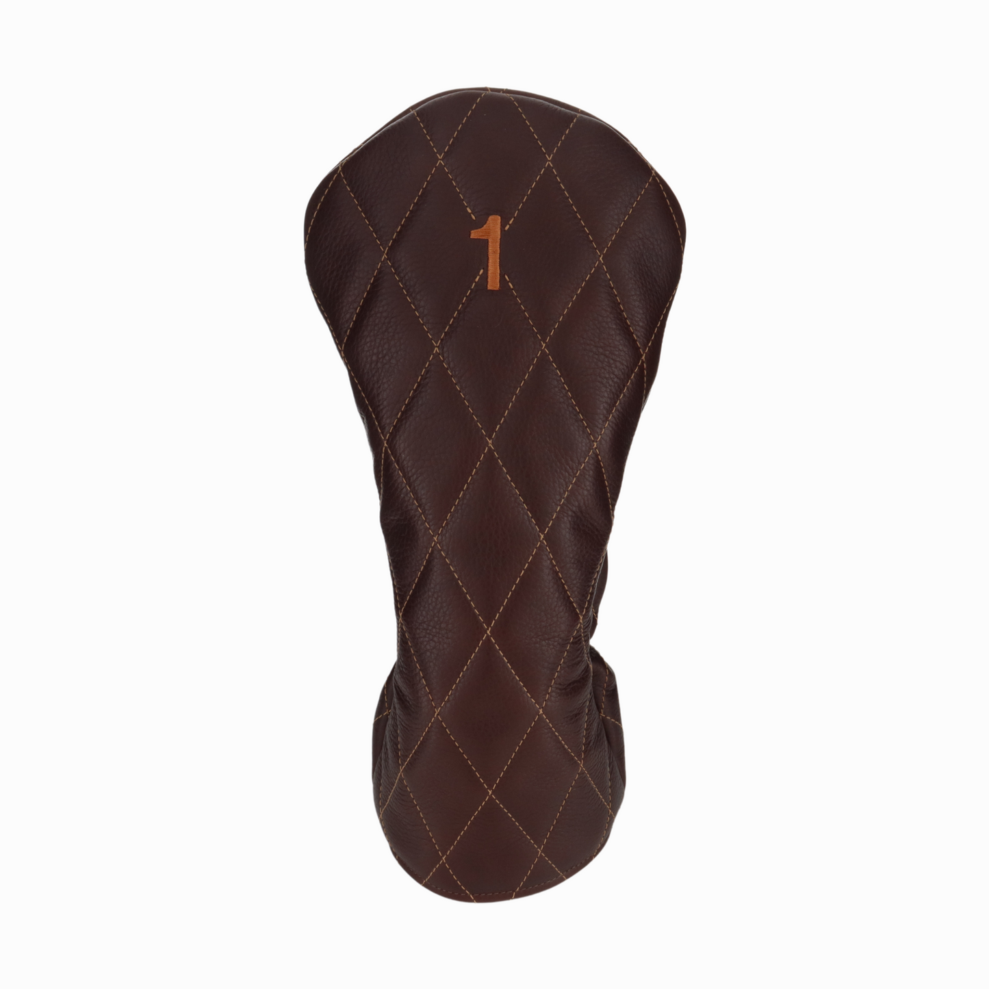 Pebbled Dark Chocolate Leather Quilted with Bourbon Stitching