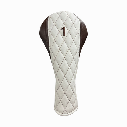Dark Chocolate and Smooth Ivory Leather Quilted